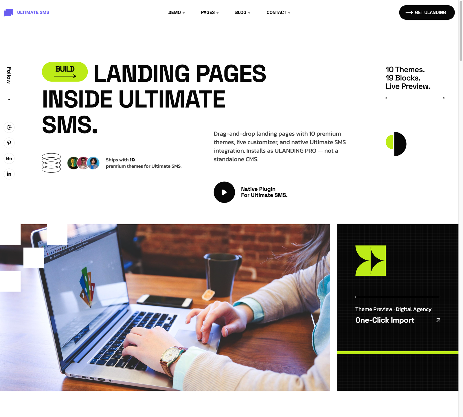 Page Builder → Hero Section on the live site