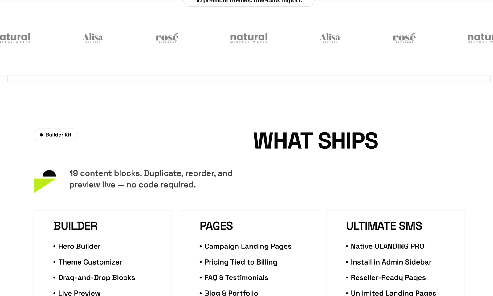 Service detail page on the live site