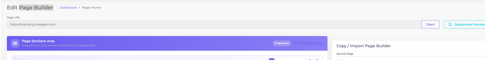 Page Builder responsive preview toggle